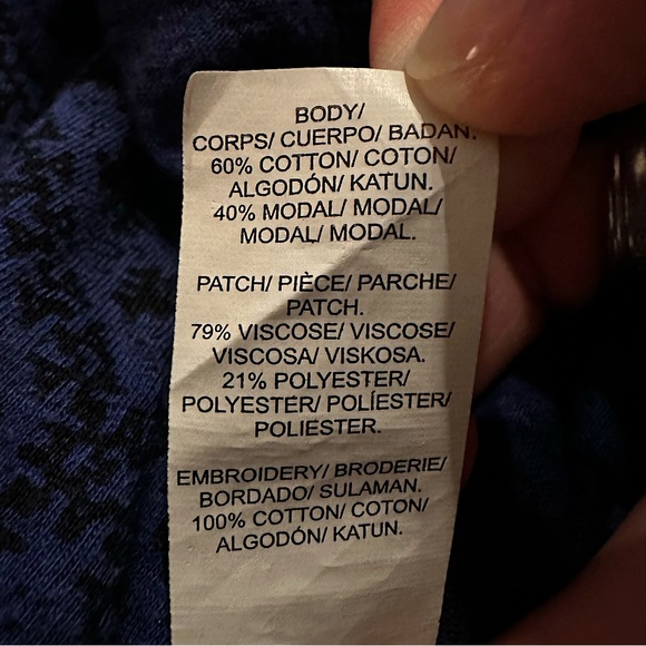 NWOT Lucky Brand blue black top - Picture 10 of 10